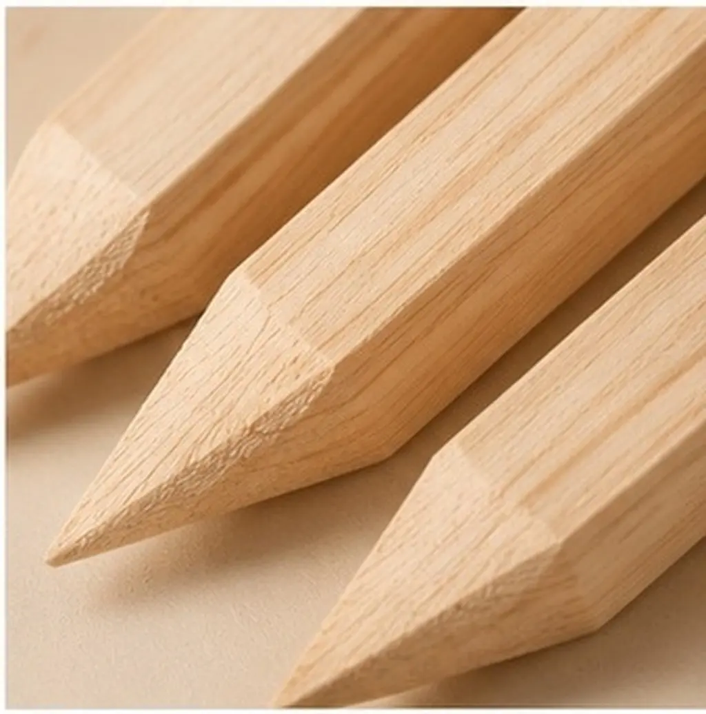 10Pcs Survey Property Line Markers Hardwood Stakes for Landscape Garden Survey Marking Road Construction Boundary Stakes