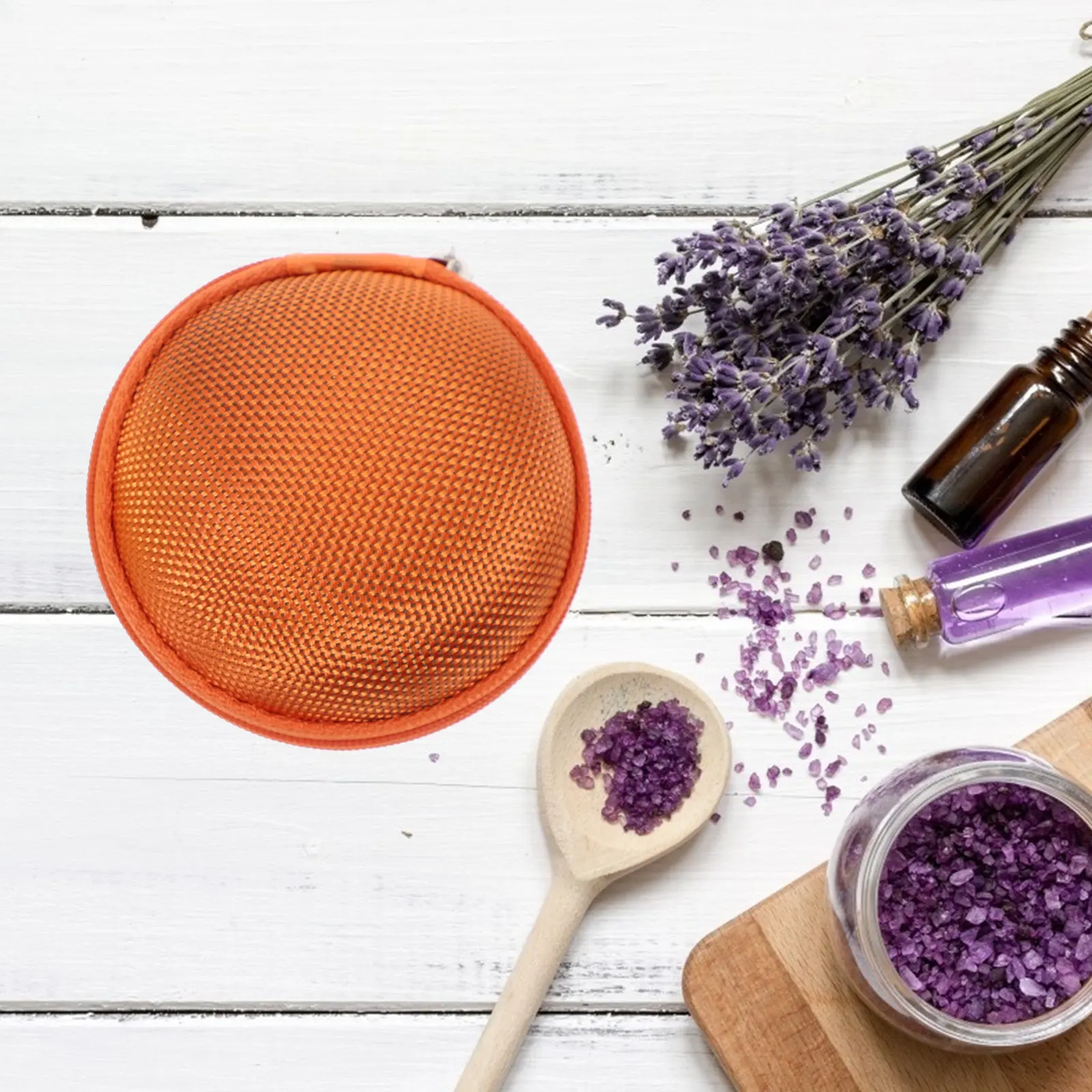 

2Pcs Essential Oil Bottle Case Round Portable Organizer Bag Large Capacity Zipper Closure Thick Base Holds 7X 1-2Ml Bottles