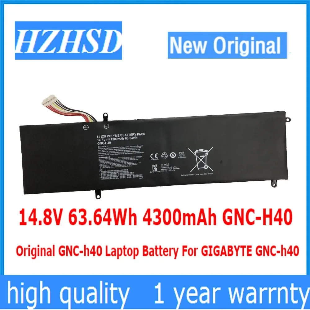 14.8V 63.64Wh 4300mAh GNC-H40 Original GNC-h40 Laptop Battery For GIGABYTE GNC-h40