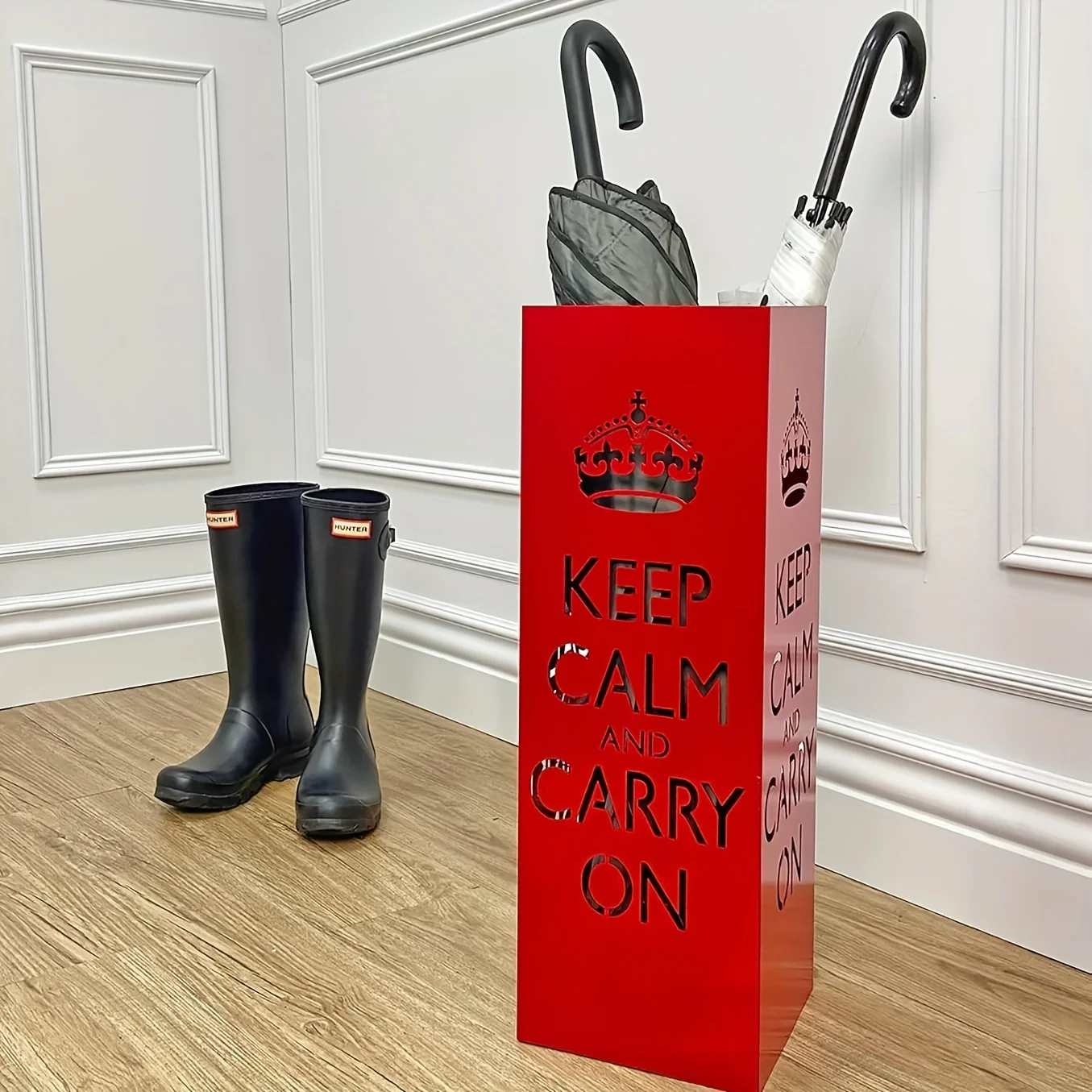 

Держатель для зонтов в стиле телефонной будки - подходит для прихожих, гостиных, балконов, отелей или в качестве держателя для клюшек для гольфа.