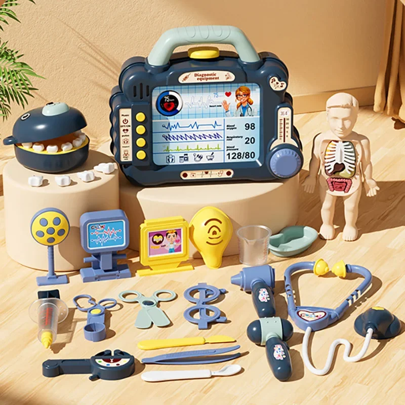 Kit medico elettrico Dottore Giochi di finzione Giochi per bambini Giocano a casa Giocattoli Simulazione Giocattoli educativi interattivi Regalo di compleanno