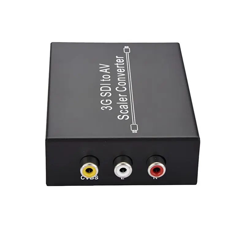 A31T 3G SDI to AV Converter Scaler 1080p Full HD SDI to R/L CVBS Adapter for Broadcast Monitor EU Plug