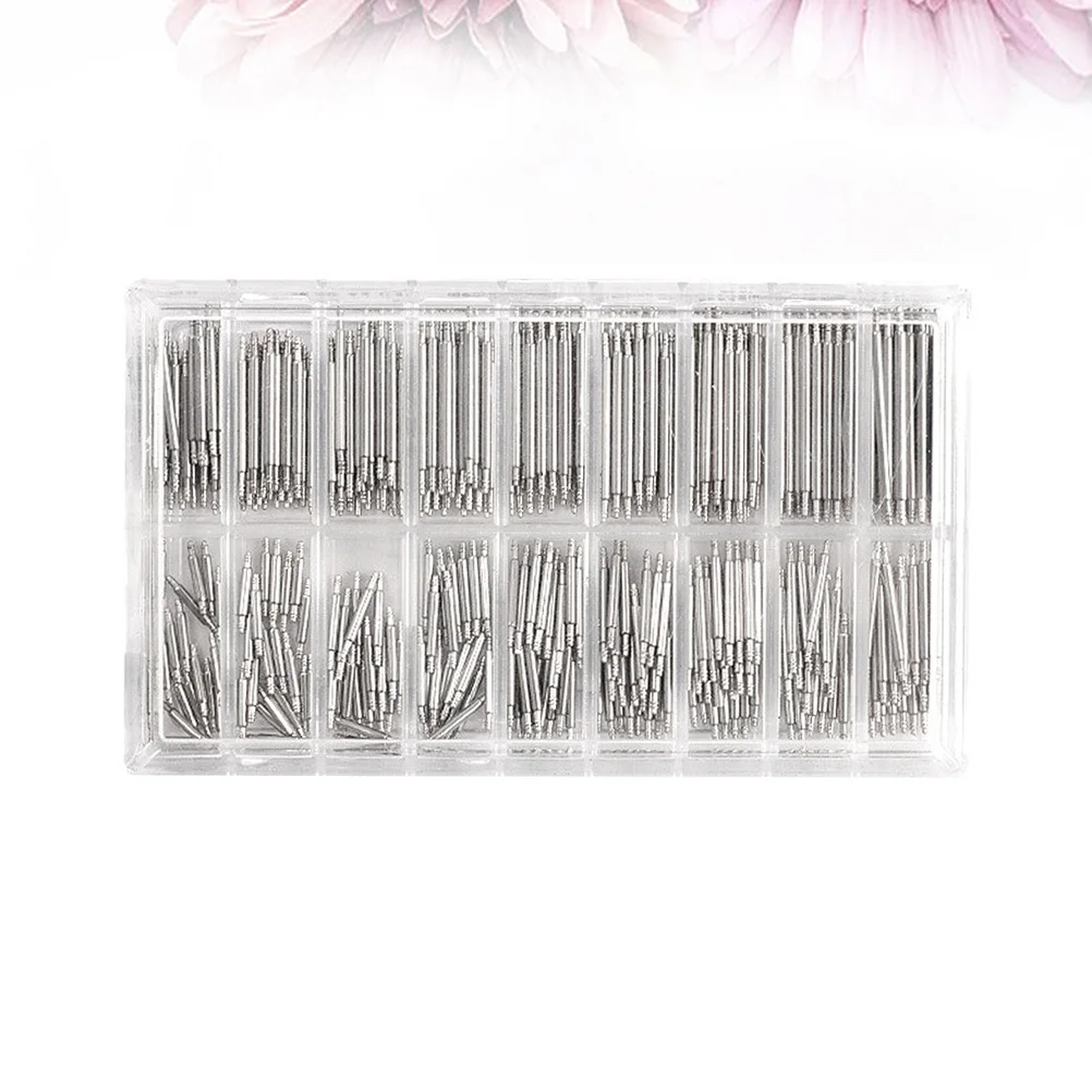 

360Pcs Watch Link Spring Bars Repair Set Stainless Steel Double Flange Removable Pins Easy Install Watch Band Tool Kit