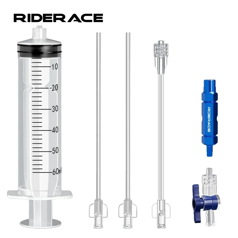 RIDERACE Bicycle Tubeless Tire Liquid Injection Tool 60ml Bike Tire Tubeless Sealant Injector Oil Mineral Change Repair Tools