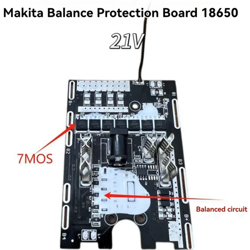 

【Hot-Sell】21V Power Tool Battery Protection Board With Equalizer Circuit For 18650 Battery Pack Circuit Board
