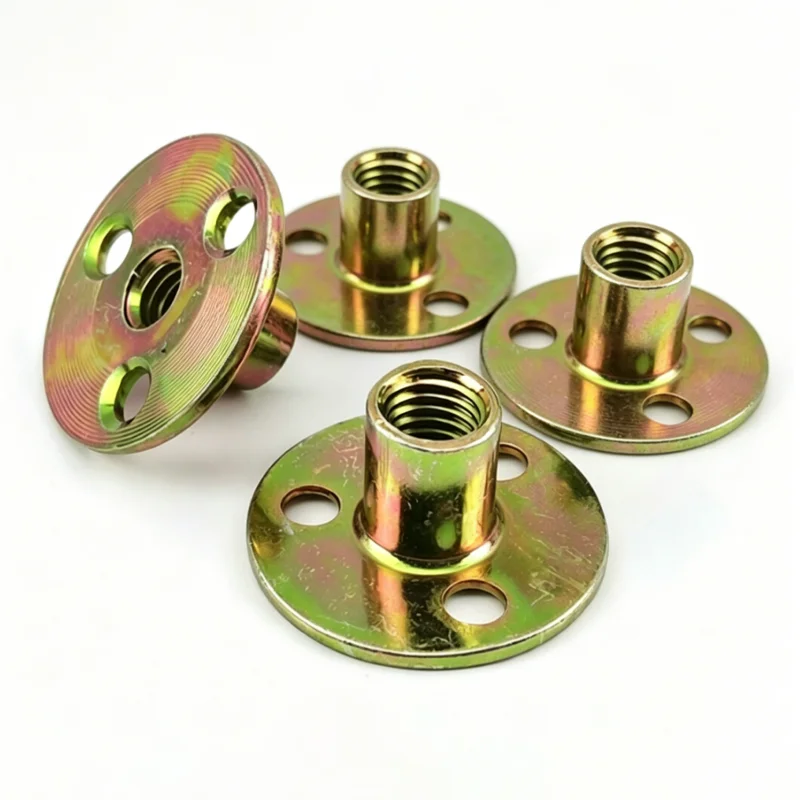 

Threaded Hole T-Type Nut Carbon Steel Round Bottom Screw-In T-type Nut Inch 1/4 5/16 3/8 Flange Internal Thread Embedded Nut