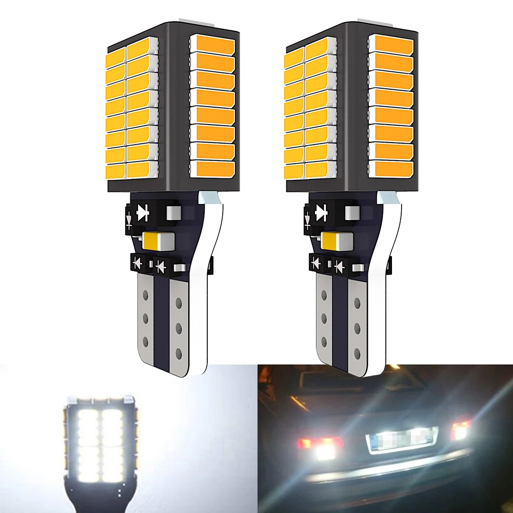 2pcs W16W T15 921 912 LED Canbus Reverse Light Bulbs On Cars Vehicles White 6000k DC 12V Auto Moto Back Up Lamp For Jaguar Xf Xe
