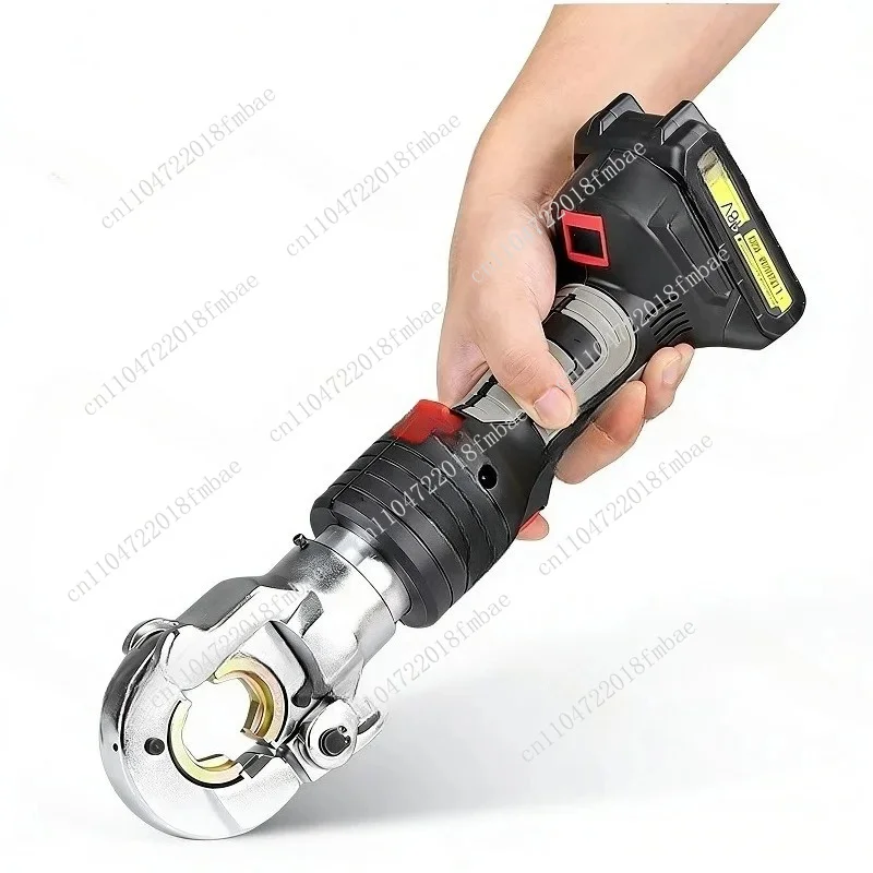 Battery powered cable cutter Hydraulic cordless cable cutter with battery powered cable patch crimp tool - view 3