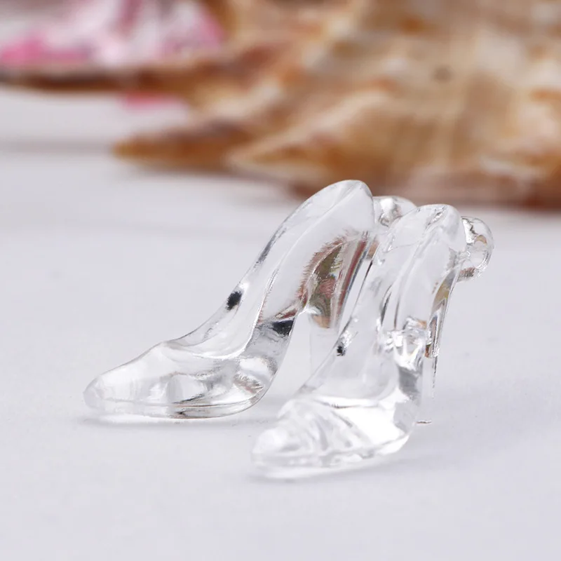 24 Stück Mini-Aschenputtel-Hausschuhe aus Kunststoff, Kristallabsätze, Prinzessin, Hochzeit, Geburtstag, Party, Tisch, Süßigkeiten, Geschenkdekoration – Detail 4