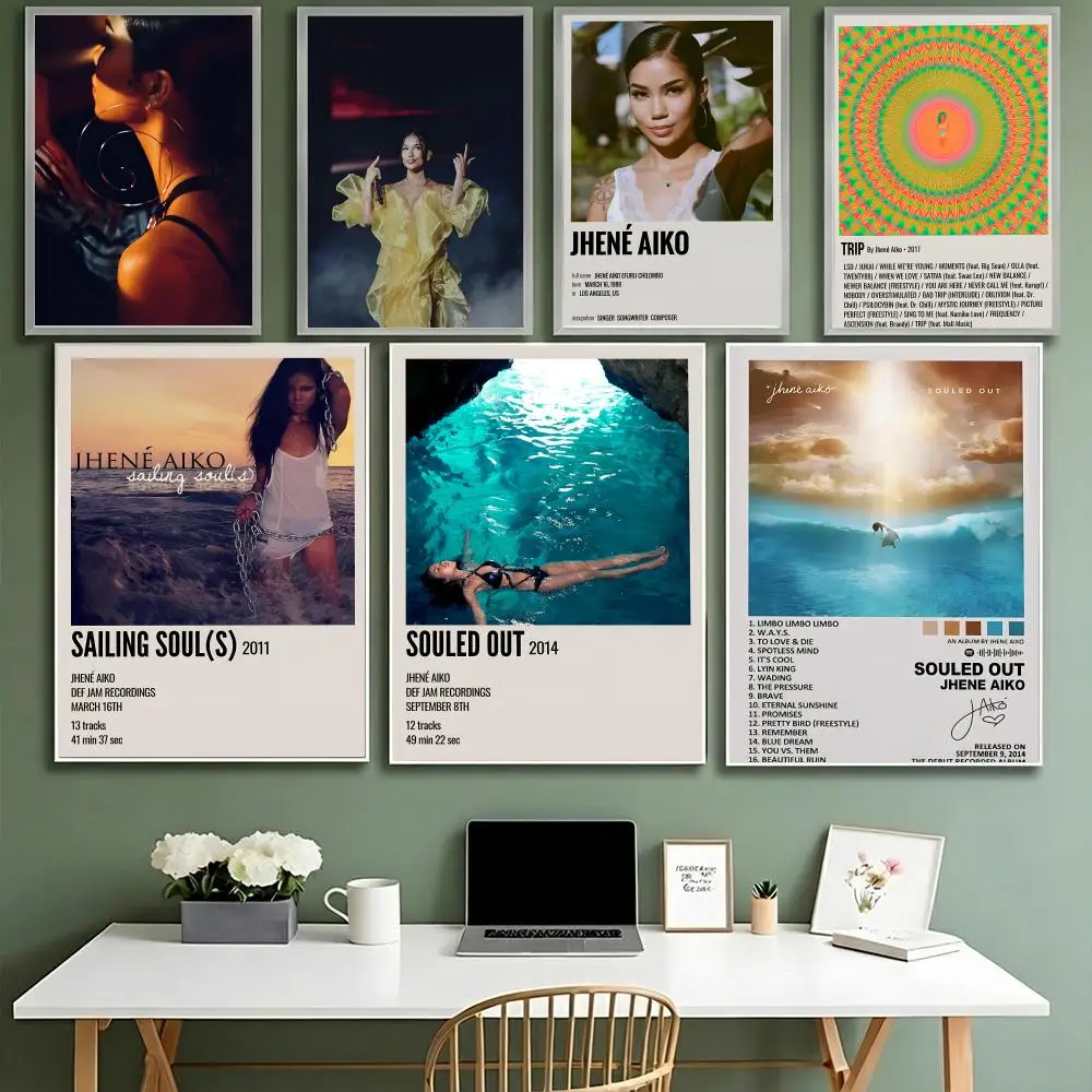 Cantor J-Jhene A-Aiko Poster HD Decoração de parede autoadesiva de alta resistência à prova d'água universal