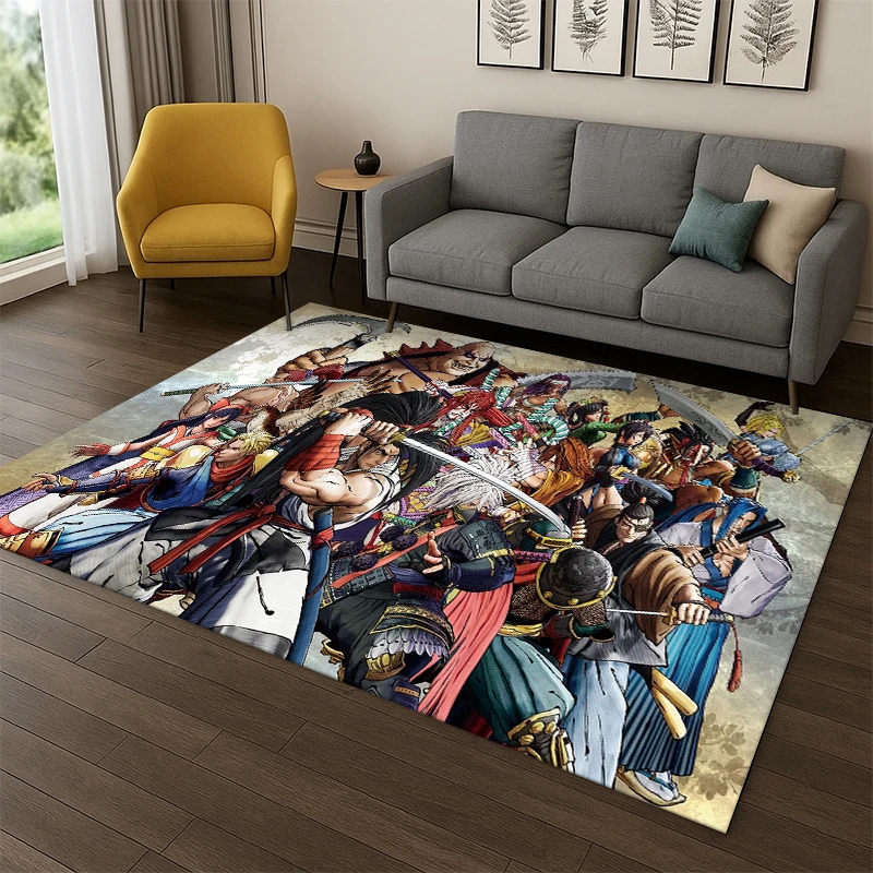 Samurai Spirits Shodown Haohmaru Carpet Rug for Bedroom Living Room Sofa Playroom Doormat Home Decor,Kid game Area Rug Non-slip
