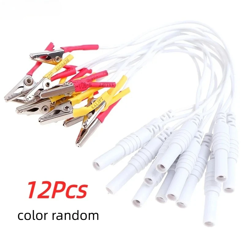 12Pcs/lot Alligator Clip Cable, Random Color Acupuncture Needles Clip For SDZ-II Electronic Acupuncture Treatment Instrument New