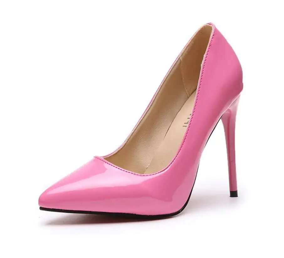 

New Women's high heels Pumps for Women High Heel Shoes Female Fashion Patent Leather Sexy Pointed Toe Thin Heel Wedding Shoes