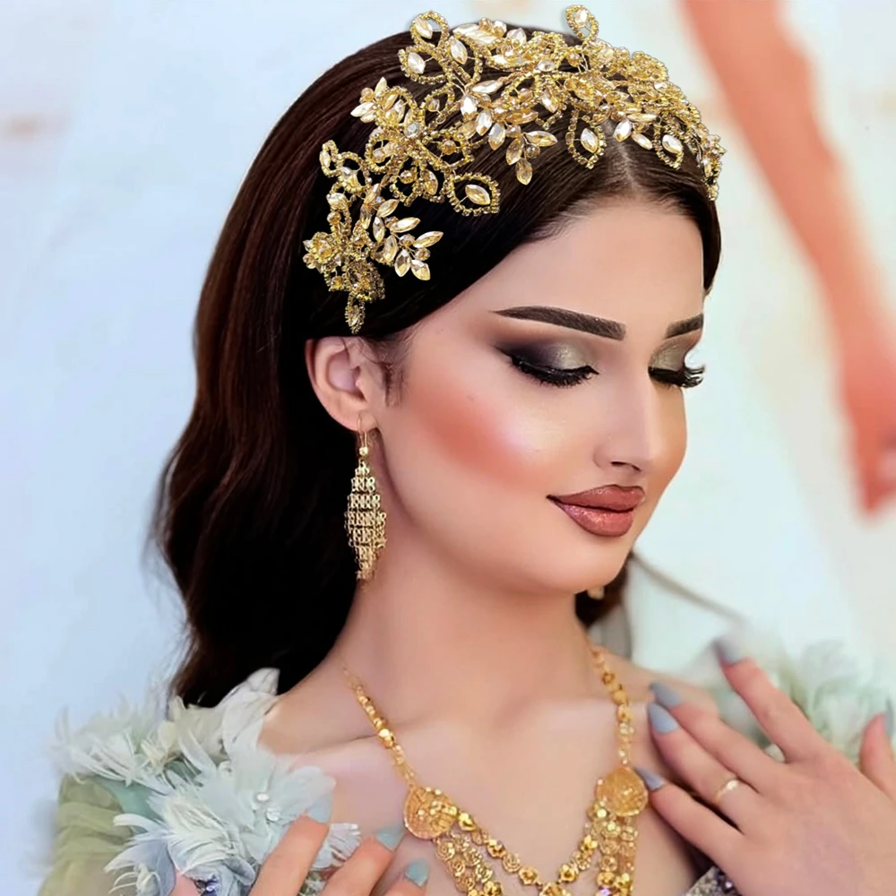 

DZ087 Crystal Bridal Hair Jewelry Women Tiara Hairband Wedding Accessories for Hair Elegant Ladies Headpieces Bride Headbands