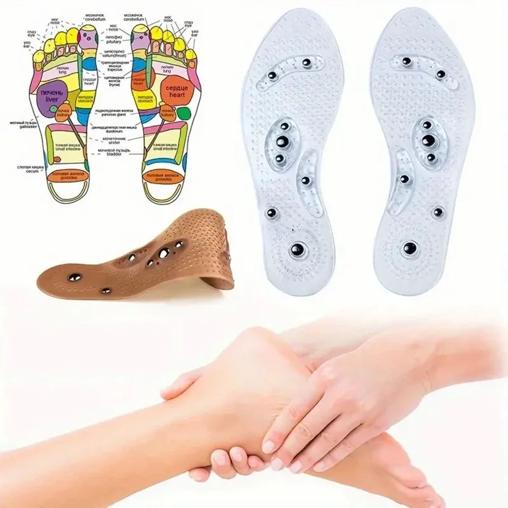 Foot Acupressure Enhanced Massage Insoles Long Lasting Breathable Insoles for Men And Women Massage Transparent Insole