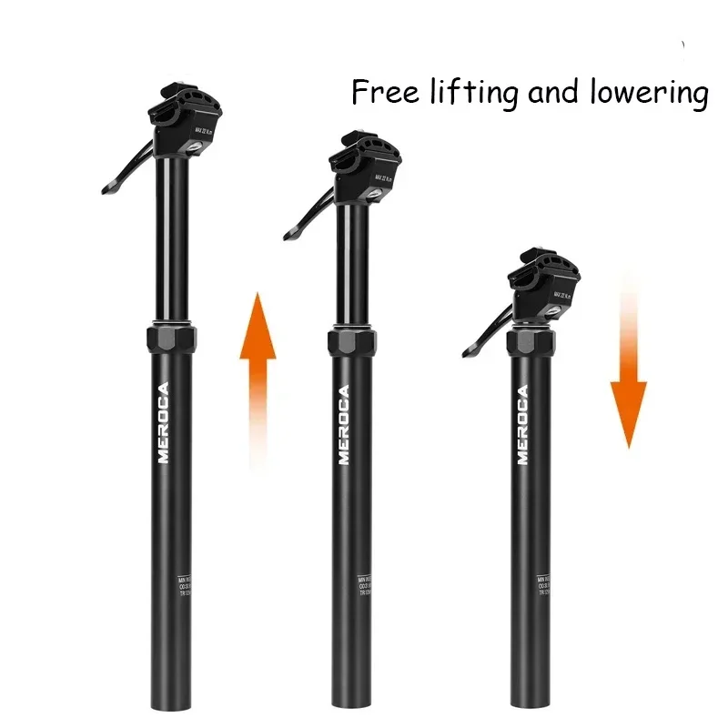 30.9/31.6mm Adjustable Bicycle Dropper Seatpost Manually Hydraulic Telescopic Lever Travel 100/125mm Retractable MTB Cantilever