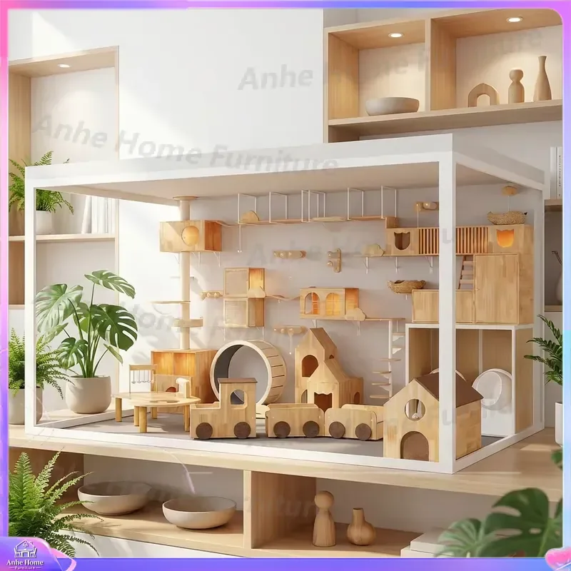 Eco Friendly Cat Bed Indoor Soft Plush Pet House Durable Odorless Cat Cage with Vent Multi Functional Dog Puppy Sleeping Mat