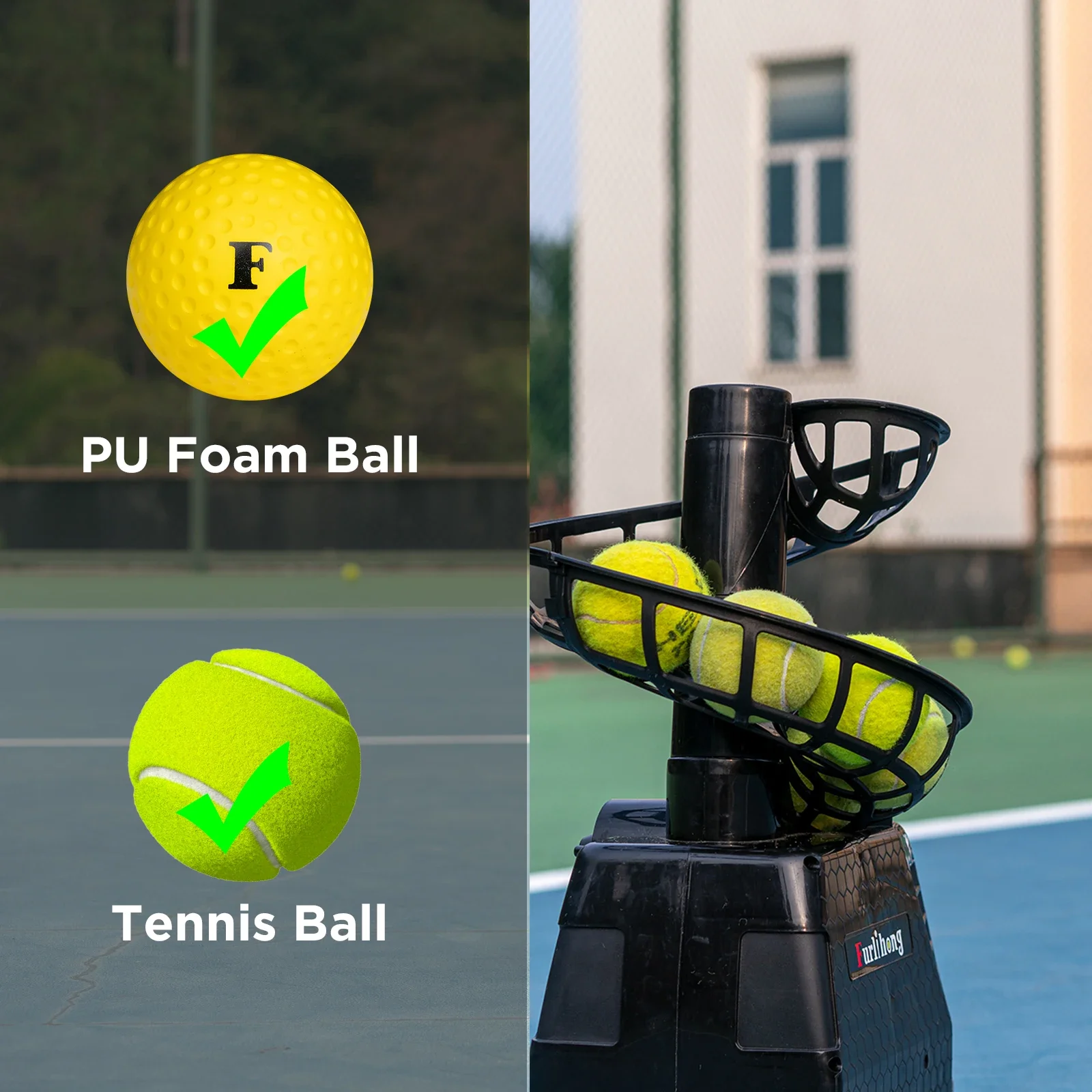 

Hot Sale Furlihong 680BH 2 in 1 Baseball & Tennis Ball Launcher Machine, Adjustable Launching Angle, Speed and Interval Factory