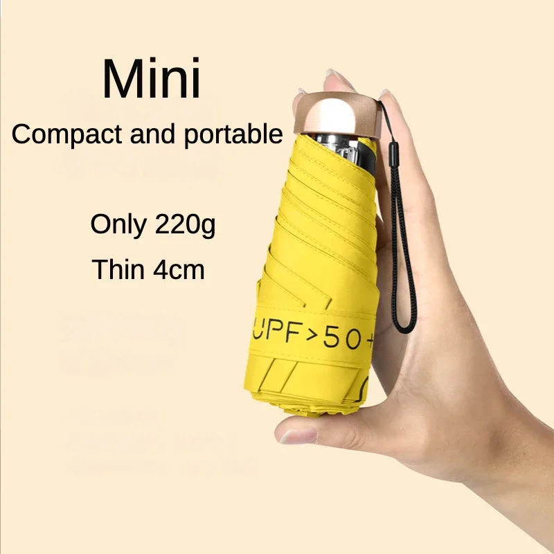 

Mini Five-folding Umbrella for Women Small Anti Ultraviolet Shading Sunshade Sunny Rainy Umbrella Paraguas Mujer Parapluie Femme