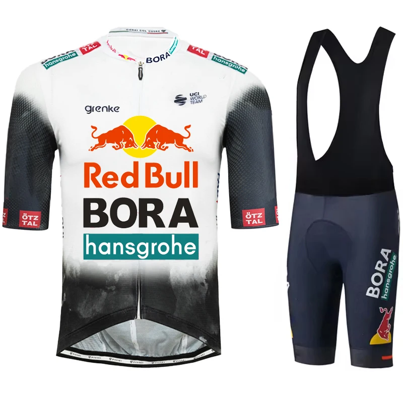 

Men's Cycling Outfit Jerseys Suit Sportswear Red Bull Road Bike Bib Clothing Man Mtb Pants Jersey Male Summer Racing Shorts 2025
