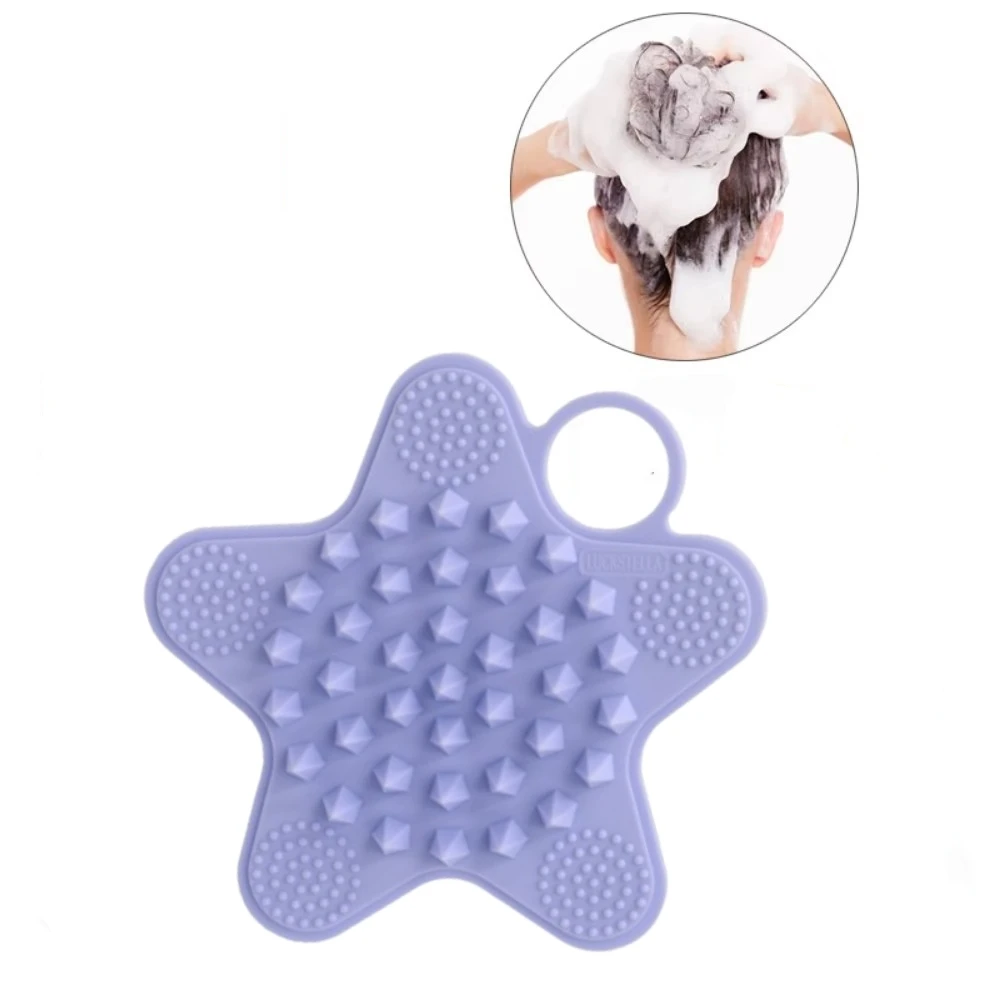 

Soft Silicone Exfoliating Brush Cleanser Womens Manual Body Cleansing Scrubber Shampoo Shower Mens Gentle Massage Bath Brush