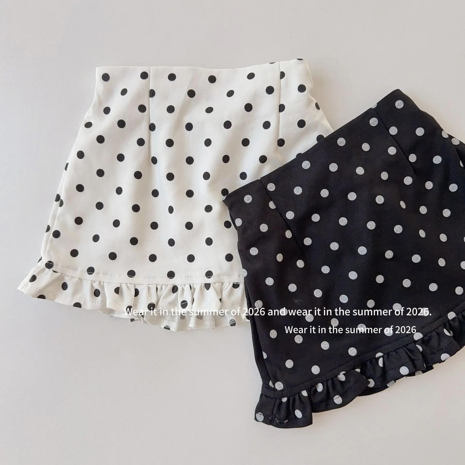 Girls Skirt 2026 Spring and Summer New Children's Clothing Korean Style Girls Baby Sweet Polka Dot Casual Lace Skirt Simple - view 6