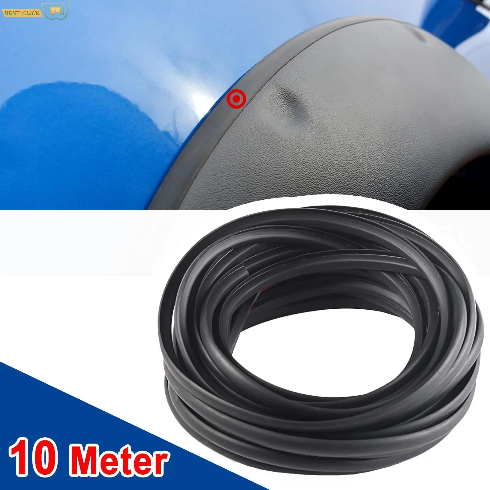 

10 Meter Car Wheel Arch Fender Flares Eyebrow Lip Gap Seal Strip Protector Trim Mudguard Cover Mud Flap Guard Sticker Body Kit