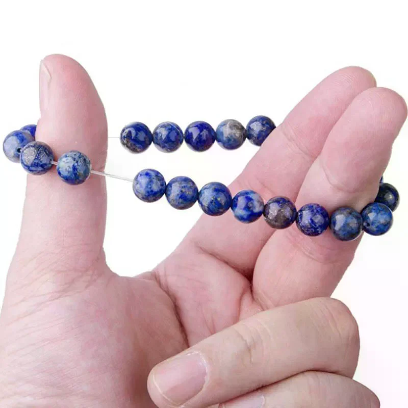 8mm Lapis Lazuli Beads Bracelets Unisex Elastic Bangle Jewelry Gifts Natural