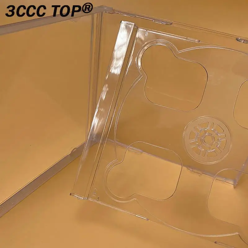 1PCS Square Transparent CD Box Empty CD Case PP Plastic Milky Transparent CD Case CD Case Capacity 2 Discs 16A
