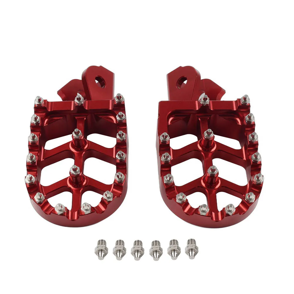 Foot Pedals Footpegs Motorcycle Rests For Honda XR125L 2010-2015 Aluminum Red