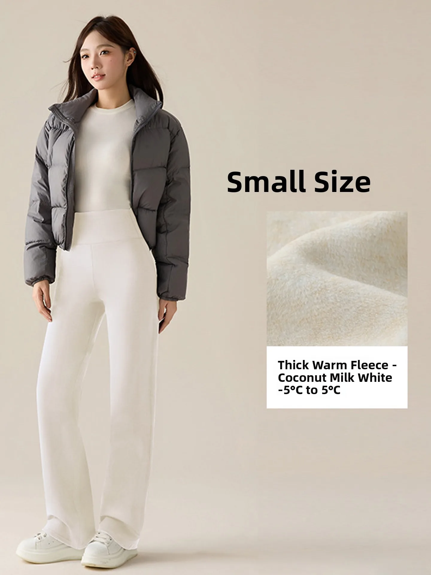 

Женские прямые брюки для йоги с высокой талией на подкладке, осенне-зимние теплые свободные повседневные брюки-боты