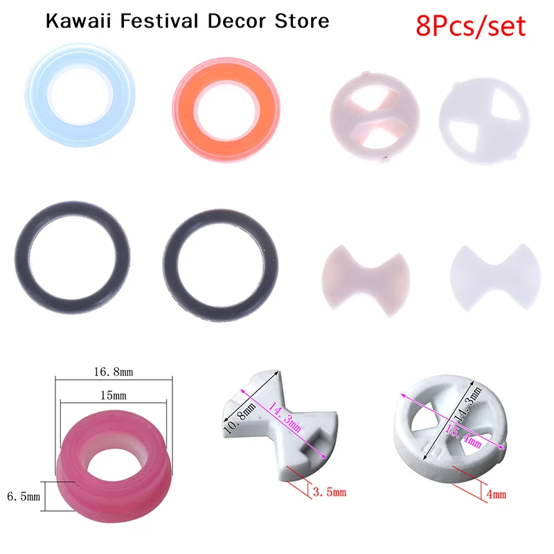 【K】8Pcs/set Durable Ceramic Disc Silicon Washer Insert Turn Replacement 1/2