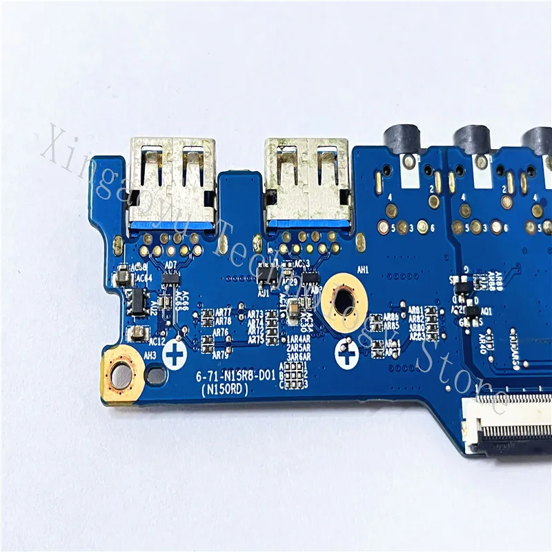 Original para clevo erazer x601 n150rd n170rd usb placa de áudio 6-71-n15r8-d01 teste perfeito