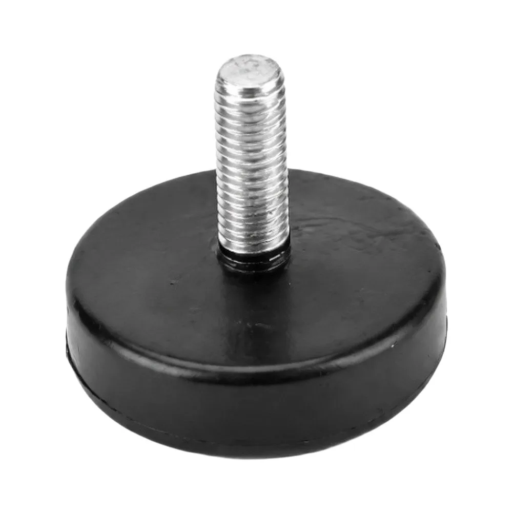 8pcs For Gym Rubber Foot Pads with Iron Inserts - 30mm Thread Length 53mm Base Diameter for Treadmill Rack Stability