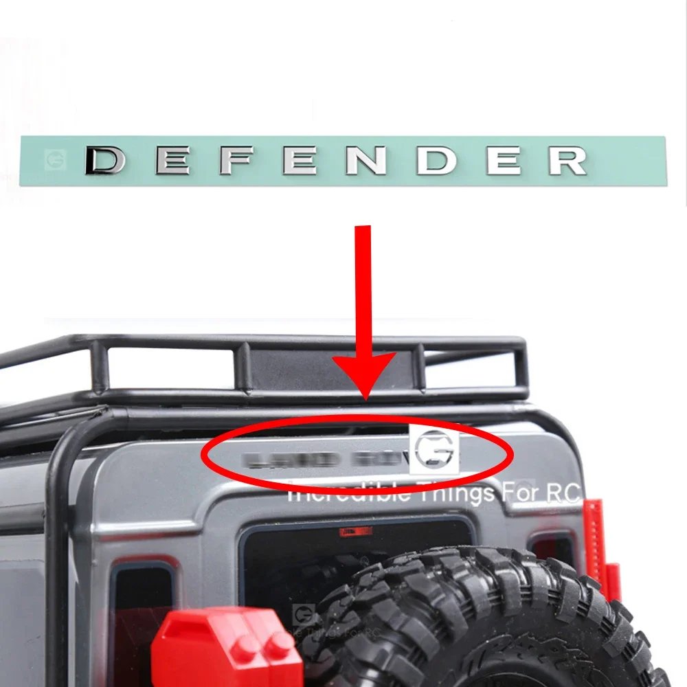 

Металлическая наклейка с логотипом для 1/10 TRAXXAS TRX4 TRX-4 Defender LAND ROVER D90 D110, радиоуправляемые гусеничные автомобили, декоративные аксессуары