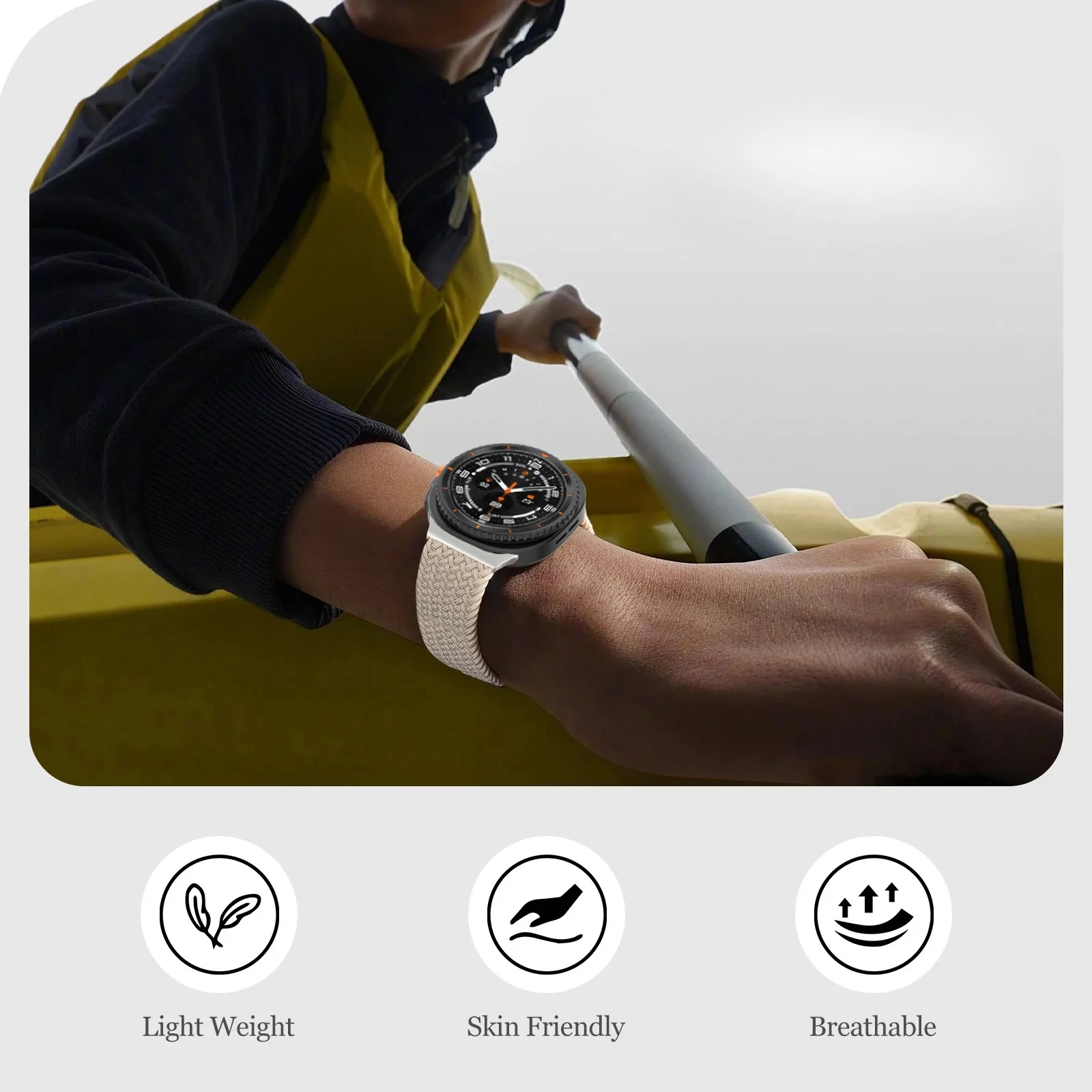 حزام مضفر مغناطيسي لساعة سامسونج جالاكسي 8 حزام 44 مللي متر 40 مللي متر سوار نايلون كوريا بولسيرا حزام جالاكسي ساعة 8 كلاسيكي 46 مللي متر