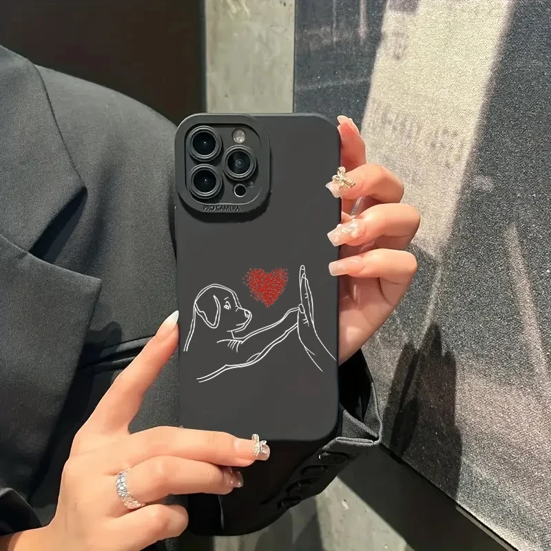 Famiglia Gatto Cane High Five Cassa Del Telefono Per Samsung Galaxy S25 S24 S23 S22 S21 S20 Edge FE Plus Ultra 4G 5G Morbido Silicone Della Copertura Posteriore