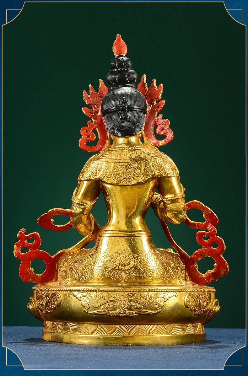 30CM large Nepal GOOD god Buddha statue Buddhism Family Vajrasattva  all-powerful Buddha copper gold-plating