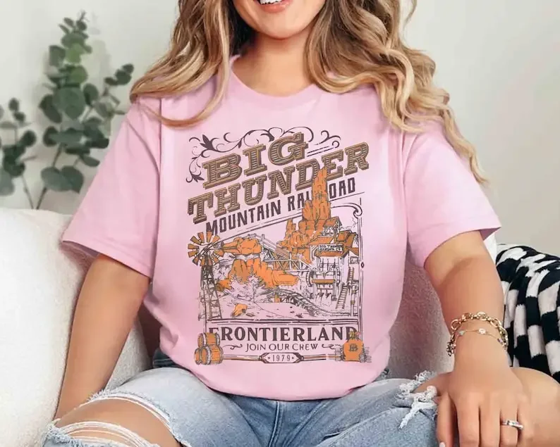 Walt Disney World The Wilderness Big Thunder Mountain Railroad T-shirt Disney The Wildest Ride Tee Disneyland Family Holiday