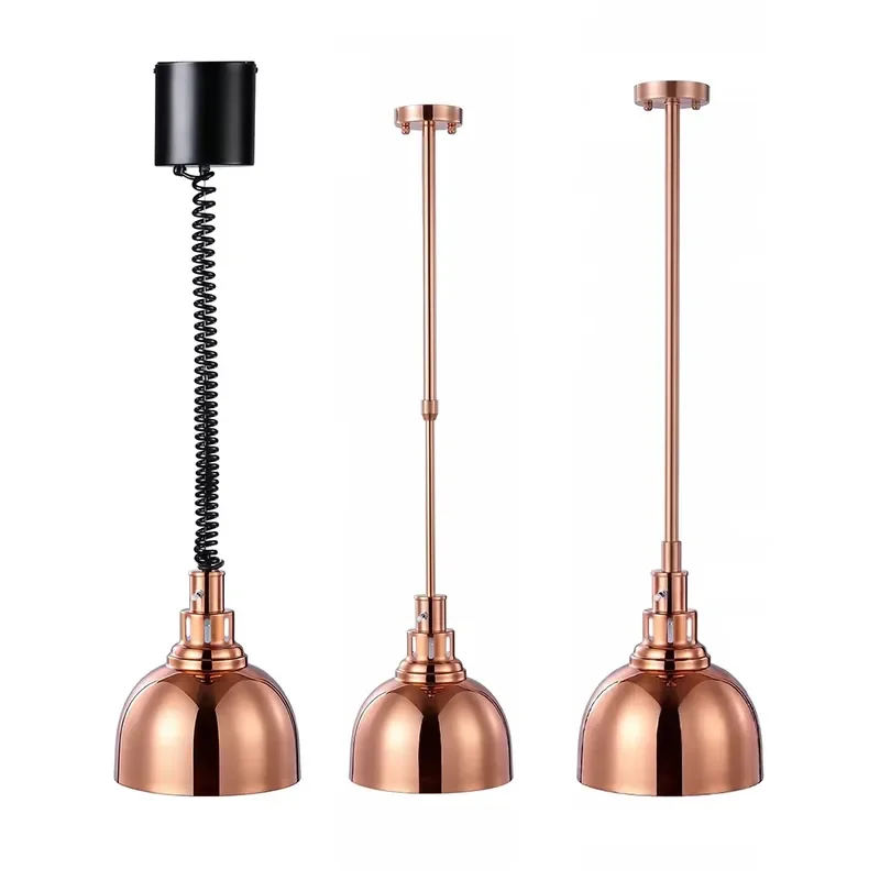 250W Stainless Steel Electric Food Warmer Commercial Buffet Heating Lamp Chandelier Heater for Hotel Restaurant Catering