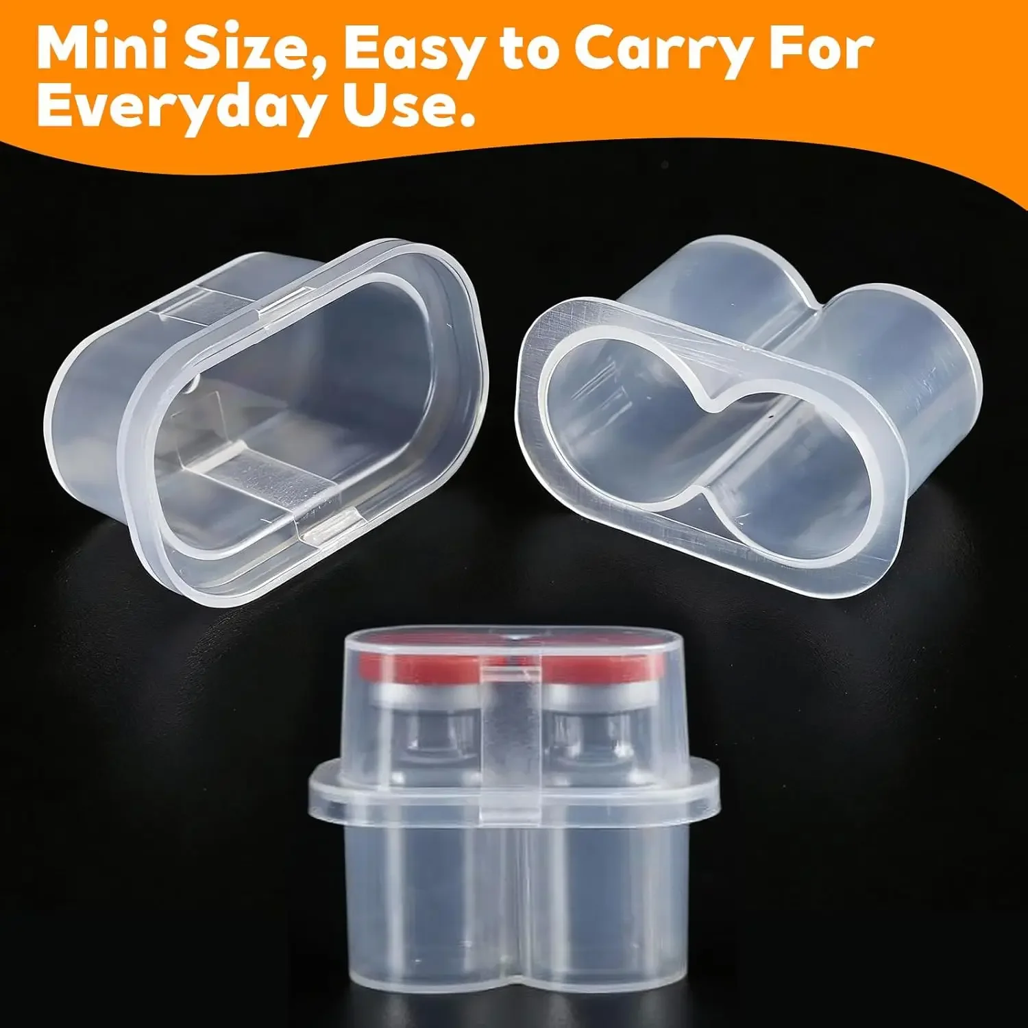 2-Fach Penicillin-Flaschenbox Peptid-Aufbewahrungsbox für Kühlschrank-Organizer Tragbarer 3ml Glasfläschchen-Mikroröhrchen-Sicherheitshalter Boxen – Detail 2