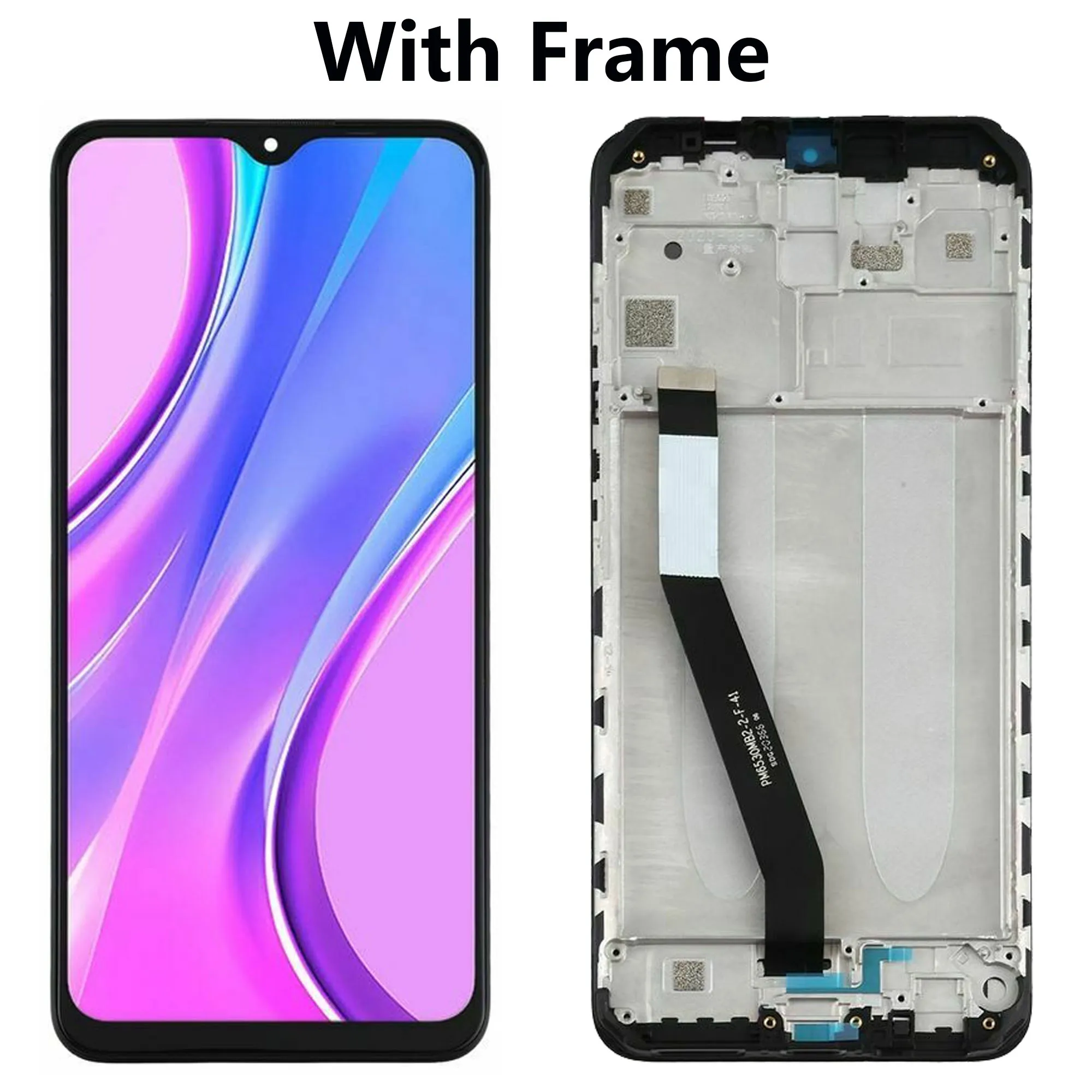 For Xiaomi Redmi 9 Display Touch Screen Full With Frame M2004J19AG  M2004J19C Lcd Digitizer Assembly Replacement Repair Parts