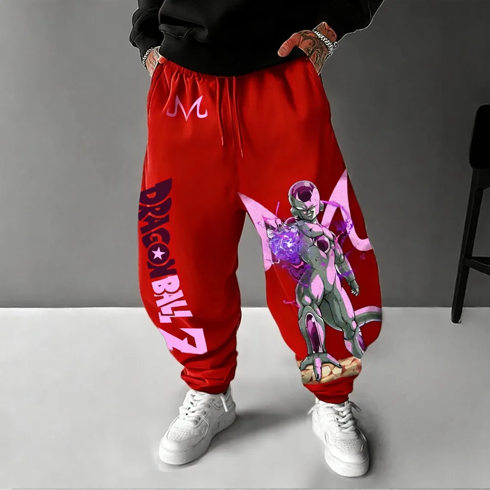 

Брюки унисекс из чистого хлопка Dragon Ball Z Frieza, новинка лета 2026, свободные повседневные брюки в стиле Харадзюку с аниме-принтом в американском стиле хип-хоп