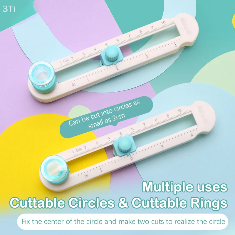 Adjustable 360 Degree Circle Cutting Machine DIY Manual Rotary Compass Knife Paper Scrapbooking Cards Cutters Crop Tool