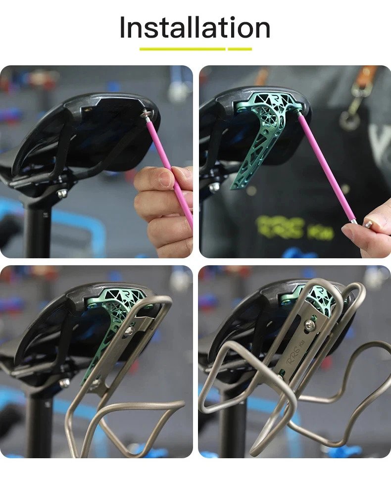 Rrskit Fahrradsitzkissen, Wasserflaschenhalterung mit Schraube aus Kohlefaser für Specialized SWAT Saddle System Fahrradflaschenhalter – Detail 9