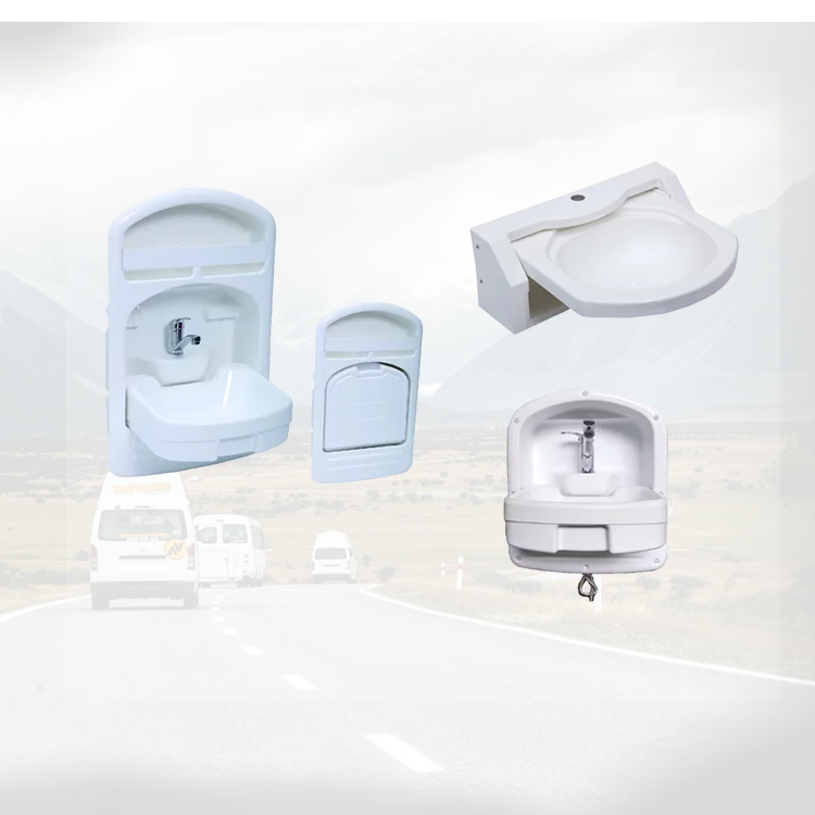 2025 Popular RV Wash Basin High Quality Caravan Bathroom Sink Built-in Folding Motor Home Sink For Wholesale