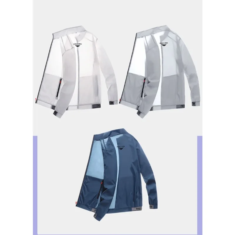 Herren Sommer Outdoor-Sport Laufjacke UV-Schutz Komfortabel Modisch Trendig Leicht Atmungsaktiv Sonnenschutzkleidung