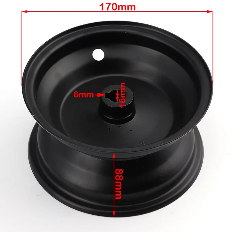 

6-inch wheel hub uses 13x6.50-6 tire ATV 3-hole vacuum rim, suitable for 110-125cc kart, lawnmower,