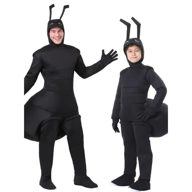 

Хэллоуин Косплей День защиты детей Костюм Школьная сценическая представление Взрослый детский насекомое Черный муравей Ролевые игры Косплей Костюм