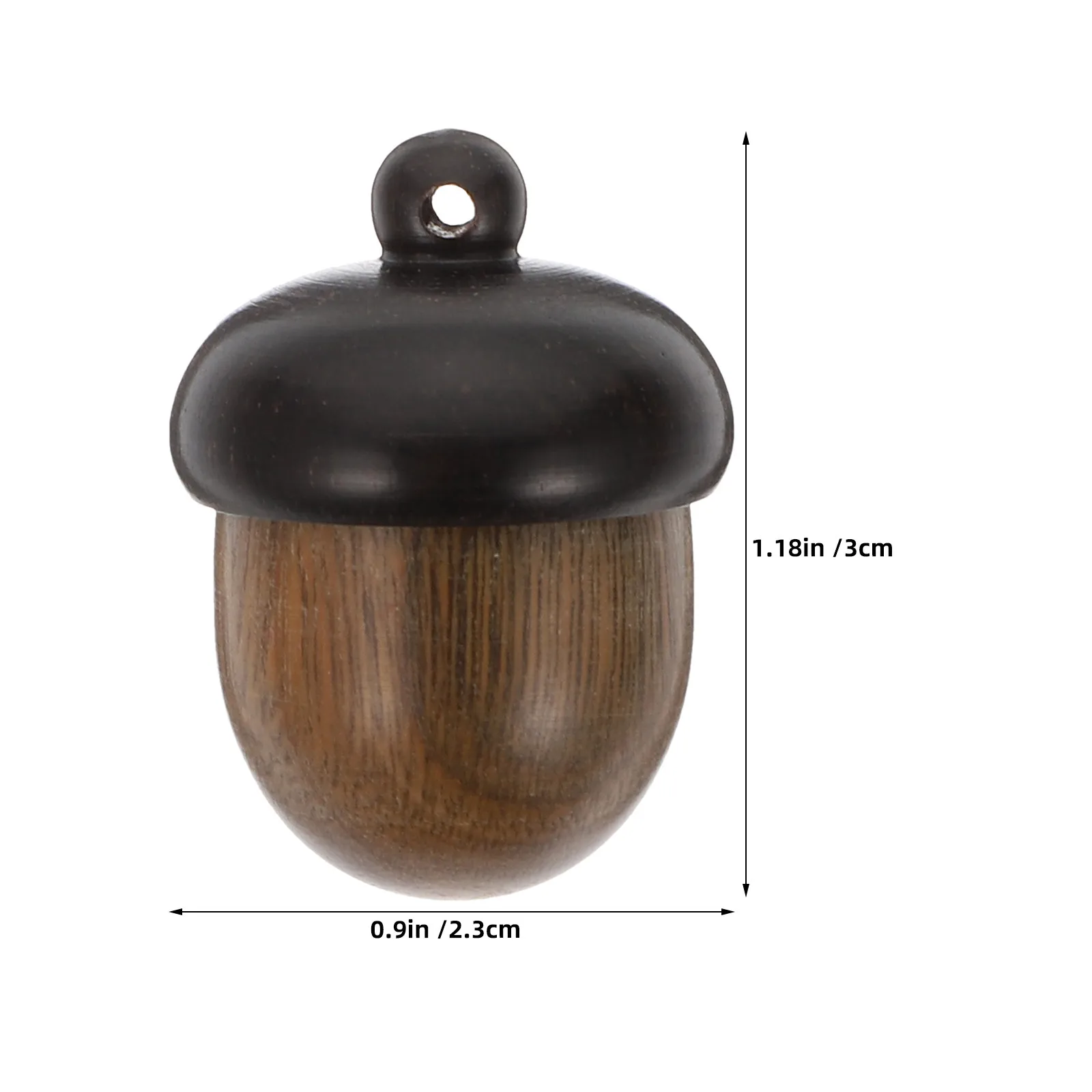 4Pcs Wood Acorn Box Pendant Charm Handmade Openable Acorn Locket with Lid for Necklace Keychain DIY Jewelry Making Fall view 3